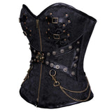 Tamiko Steampunk Overbust Corset Black