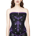 BLACK GOTHIC EMBROIDERED OVERBUST CORSET