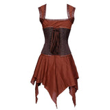 Xochit Steampunk Authentic Steel Boned Underbust Corset Dress