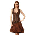 Krystiyan Steampunk Authentic Steel Boned Overbust Corset Dress