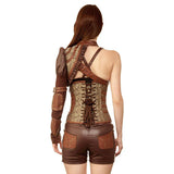 Petruso Steampunk Authentic Steel Boned Underbust Corset Dress