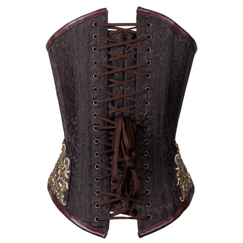 Madhavi Steampunk Authentic Steel Boned Overbust Corset