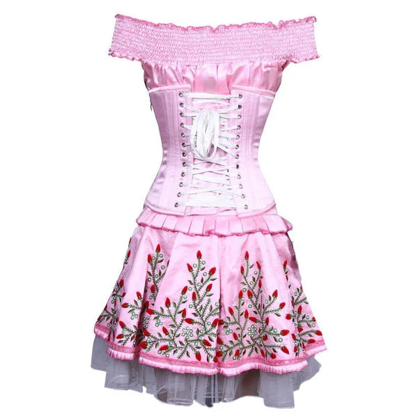 Qadira Couture Authentic Steel Boned Underbust Corset Dress