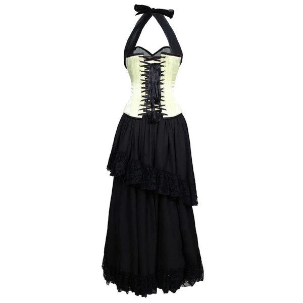 Babette Couture Authentic Steel Boned Overbust Corset Dress