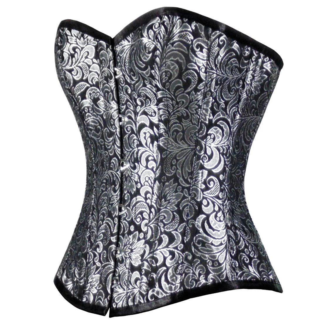 Urania Authentic Overbust Corset Black Silver