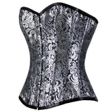 Urania Authentic Overbust Corset Black Silver