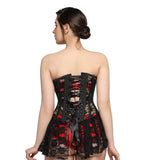 Black Mesh Corset Mini Dress