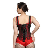 Black/Red Overbust corset