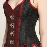 Black/Red Overbust corset