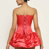 Red Heart Corset Mini Dress