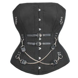 Black waist reducing overbust Corsets