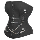 Black waist reducing overbust Corsets
