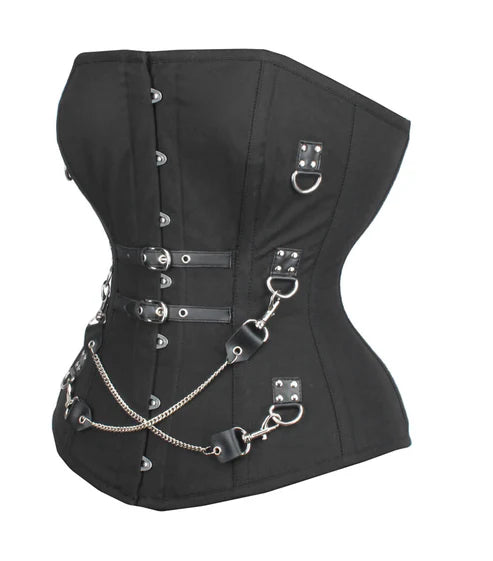 Black waist reducing overbust Corsets