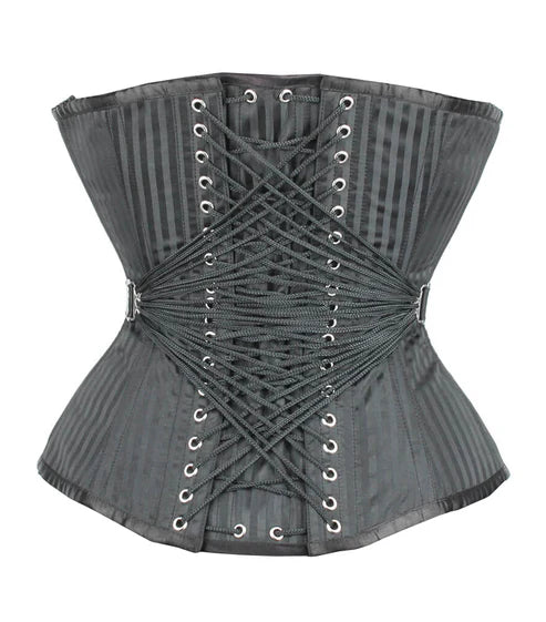 Stripes Fan Lacing Overbust Corset
