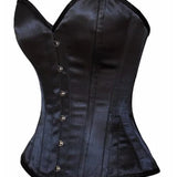 Black Satin Waist Reducing Over bust Corsets