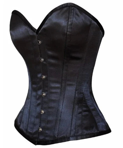 Black Satin Waist Reducing Over bust Corsets