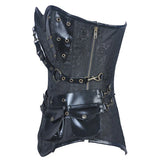 Black Brocade Overbust Corset