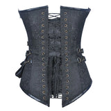Black Brocade Overbust Corset