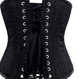 Black /White Reversible Overbust Waist Training Corset