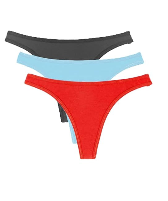 3-Pack Women's Everyday Thong Panty Set