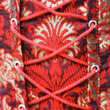 Red Gold Jacquard Side Lace Trouser