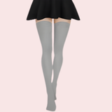 Dual-Shade Thigh-High Sheer Stockings – Pack of 2 (Grey & Black)