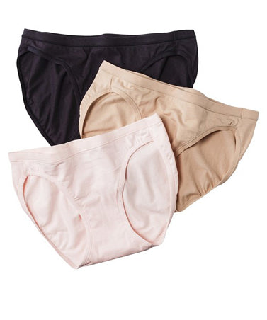 Westren Beauty  Plus Size Elastic Waist Panties 3-Pack+ 1 Free Bra
