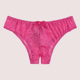 2 Pack Sexy Floral Lace Crotchless panty