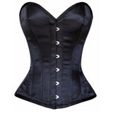 Black Satin Waist Reducing Over bust Corsets