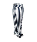 Black and white Striped ruffle pants