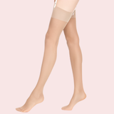 Soft Nude Sheer Thigh-High Stockings – Pack of 2 (Premium Comfort Fit)