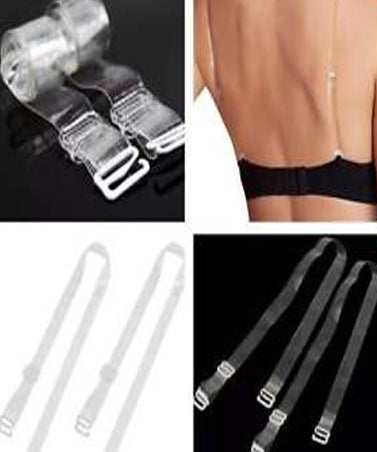 "White" Transparent Strap Bra